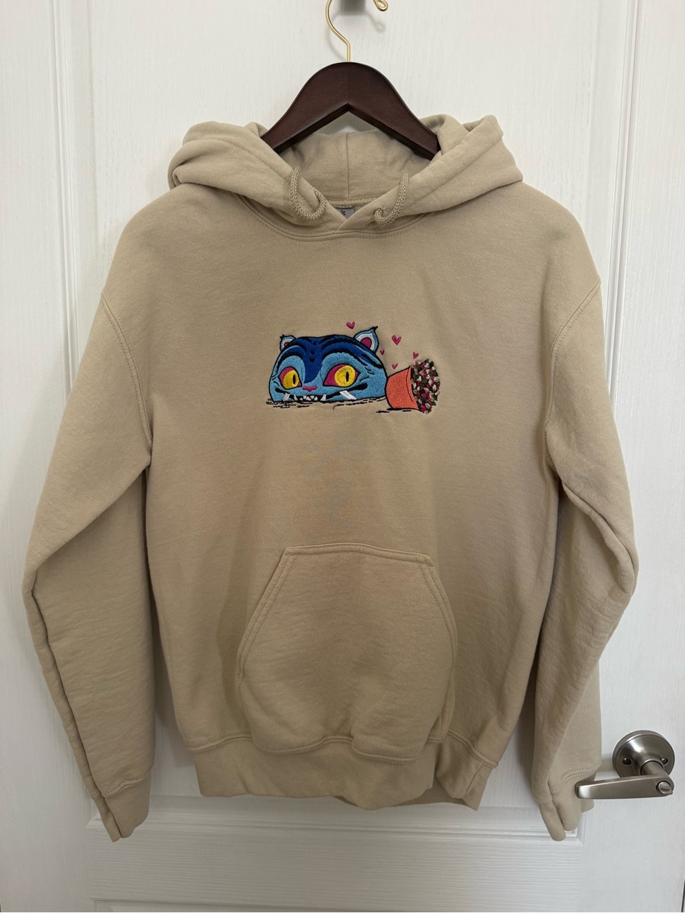 NEVER WORN Youth Derpy Embroidered Hoodie. Size XL.